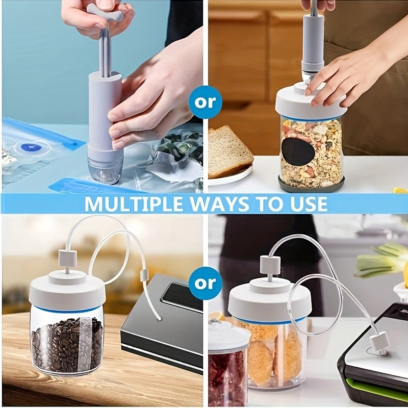 Mason bankalar uchun vakuum yopishtiruvchi to'plami, shlang va aksessuarlar bilan, sozlanadigan pompasi