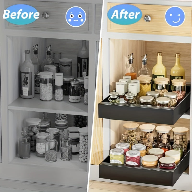 Estante organizador expandible bajo el fregadero con cajones deslizantes para cocina, baño y armario