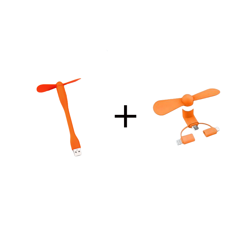 Mini USB Fans and 3-in-1 Phone Fan Set Portable Flexible Cooling Fans for Mobile Devices and Laptops