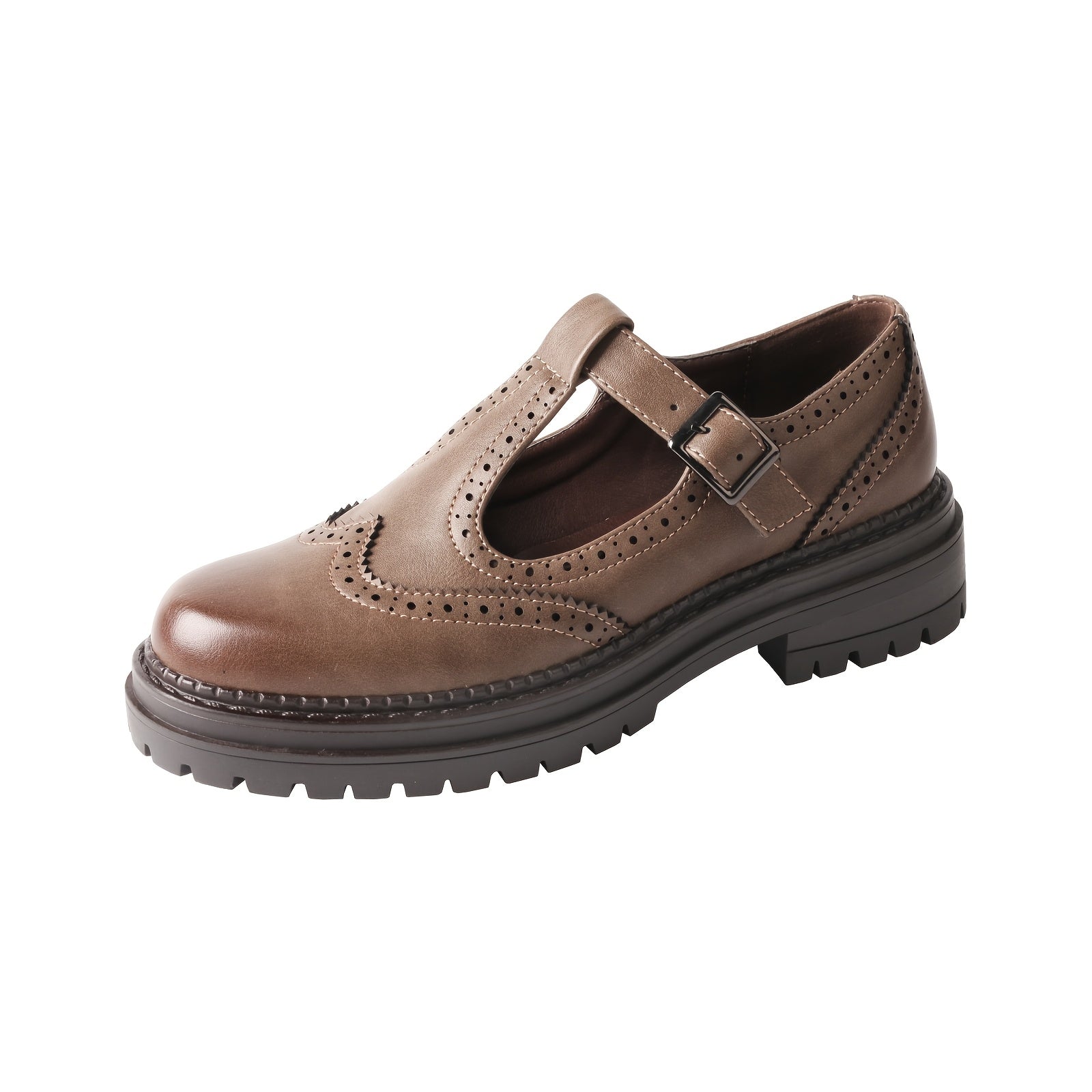 Women's Vintage Carved Loafers with Thick Sole Breathable Flats