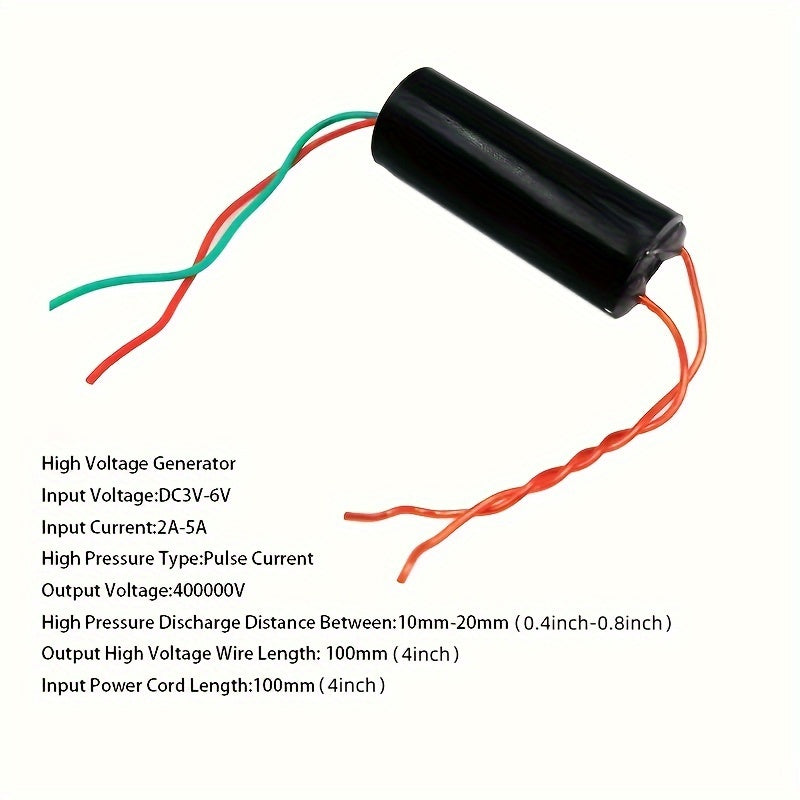 1 dona/2 dona DC 6-12V dan 400KV gacha bo'lgan Step-Up Inverter Arc Pulse Generator Quvvat Moduli