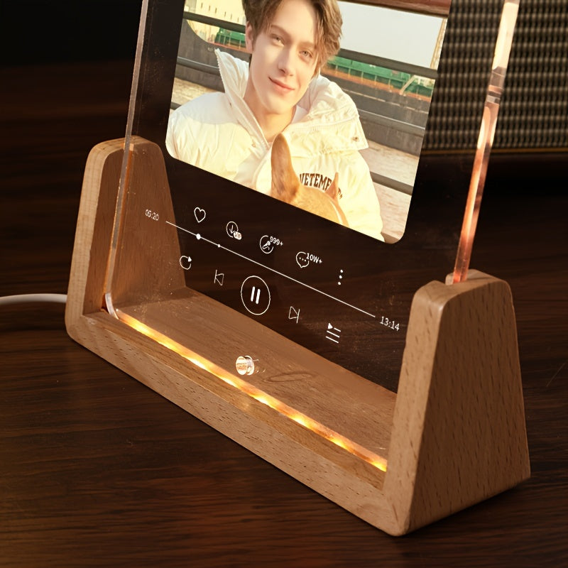 Juftliklar va bolalar uchun LED yoritgichli shaxsiylashtirilgan akril foto ramka