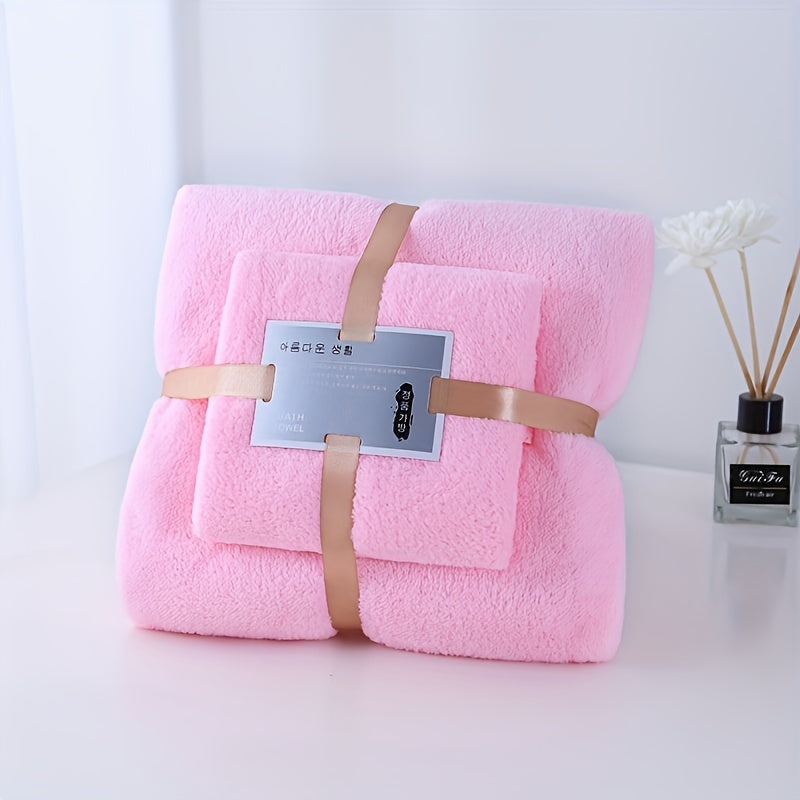 Absorbent Cotton Bath Towels Set for Bath and Showering
