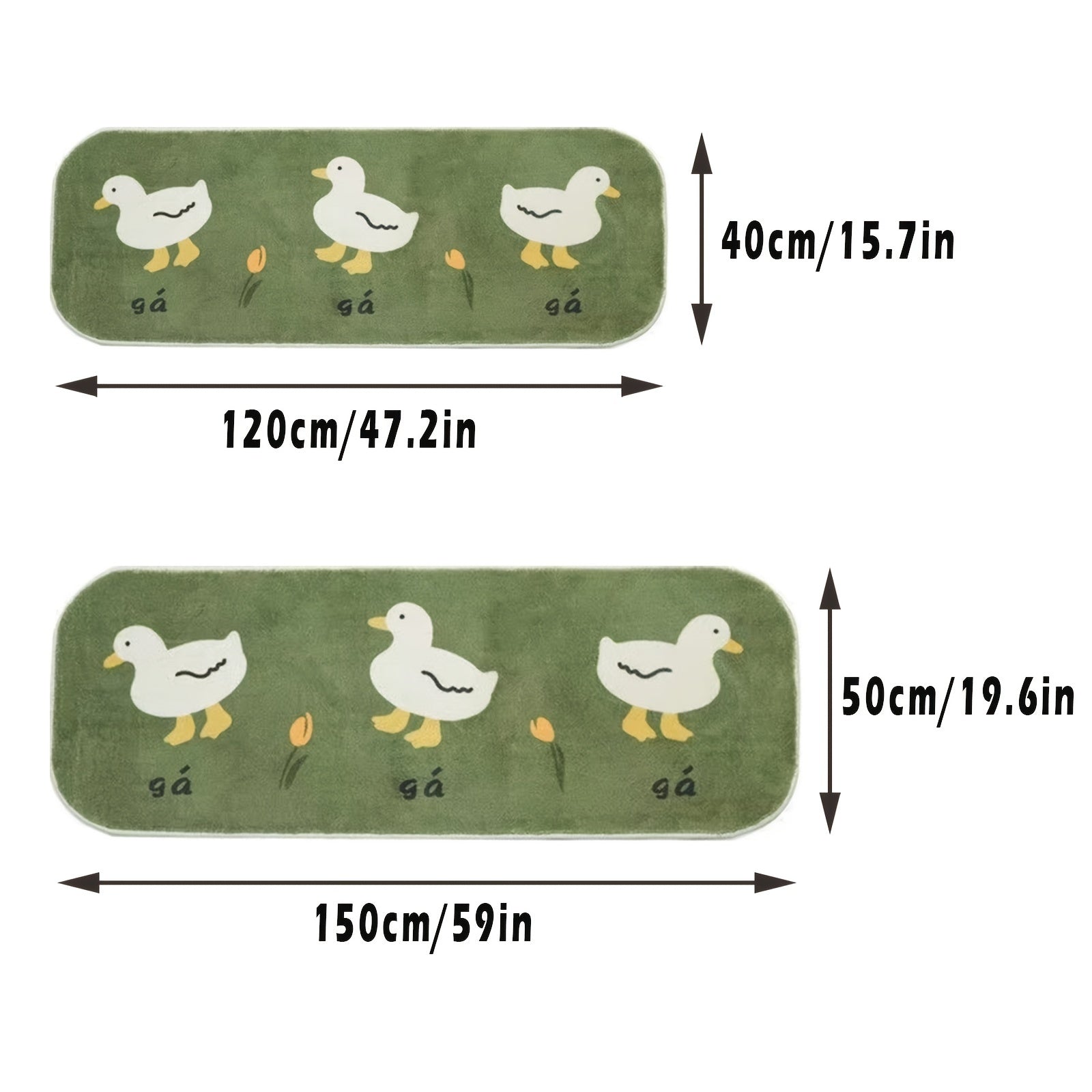 Cartoon Faux Cashmere Bedside Rug for Bedroom or Living Room Non-Slip Polyester Knit