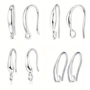 Silvery-Plated Earring Hooks Pack of 100 French Style Round Wire for DIY Jewelry Making