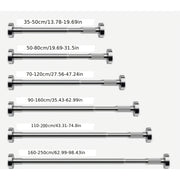 Stainless Steel Telescopic Clothes Drying Rod No-Drill Adjustable Balcony Bar