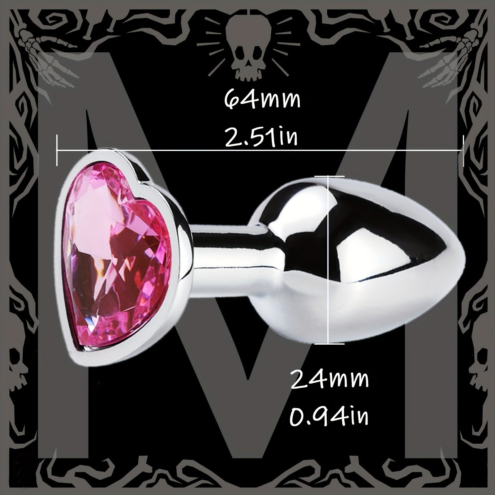 Adult Female Male Couple Stainless Steel Anal Plug with Rose Gem Beads