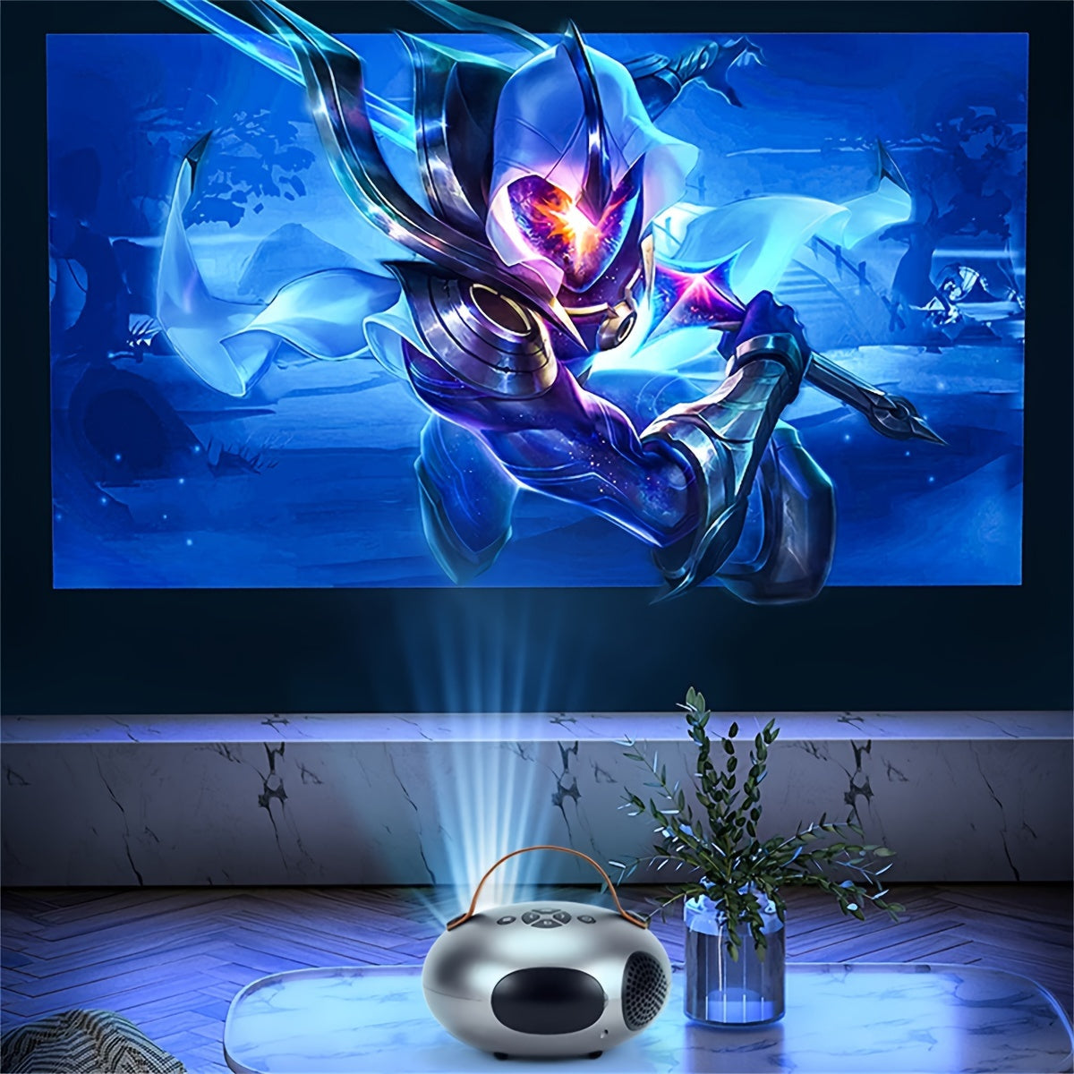 Portable Projector 7500 Lumens 1080P Wireless Smartphone Compatible