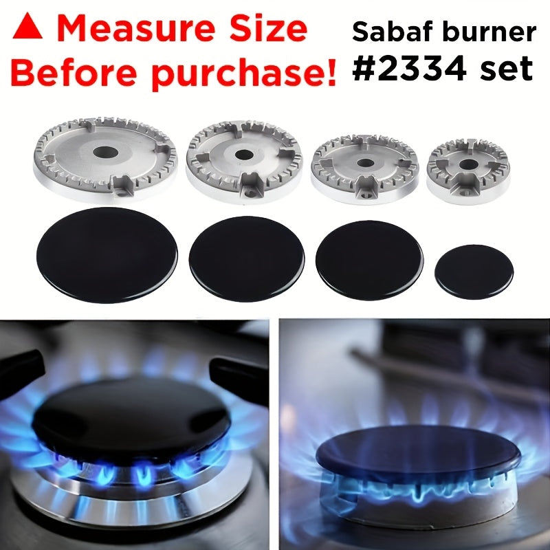 4-Piece Metal Gas Stove Burner Cover Set Fireproof Guards for Gas Cooktop