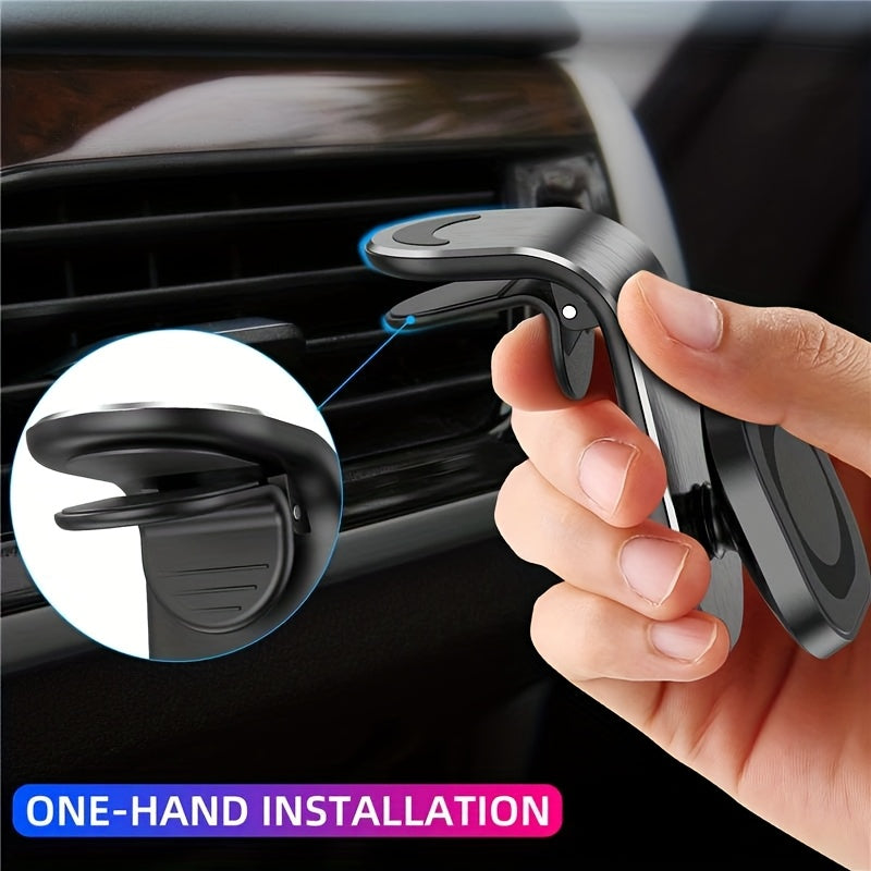 Universal Magnetic Car Phone Mount Strong Vent Clip 7-Shaped Durable Compatible