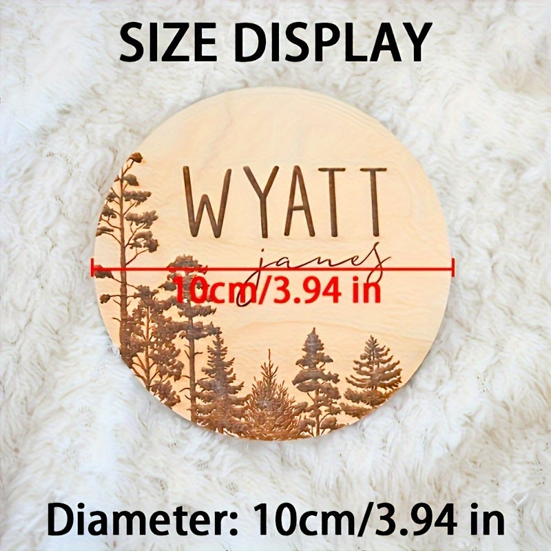 Wooden Tree Design Bulletin Board with Name Space for Room Decor