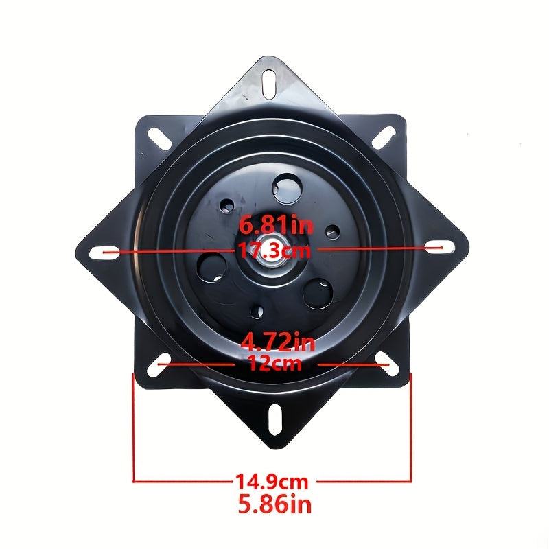 Mustahkam 15.24 sm/10.16 sm stulning aylanuvchi asoslari, 360° aylanish bilan, bar stullari va mebellar uchun ideal.