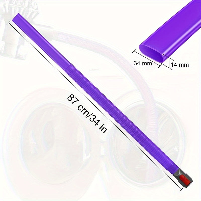 "Dryer Vent Cleaner Kit" vakuum quvuri Dyson V15, V12, V11, V10, V8, V7, V6 vakuum tozalagichlari bilan ishlash uchun mo'ljallangan. Lint tozalagich va quruq lint vakuum quvuri qo'shimchasi kiradi.