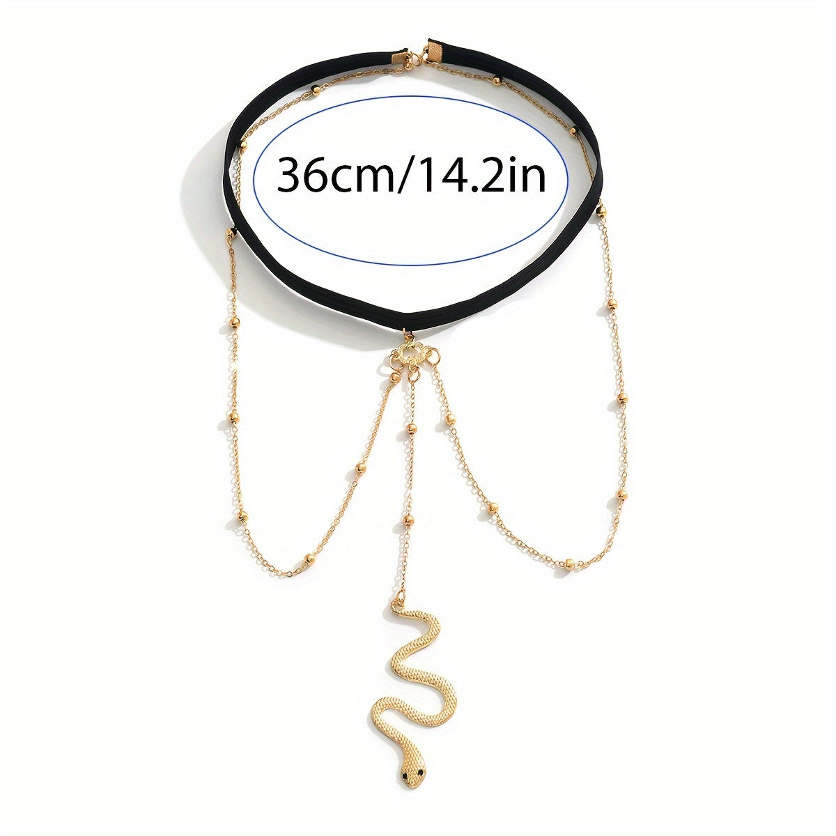 Cadena de cuerpo de playa para mujer con colgante de serpiente y cadena de muslo para moda de verano