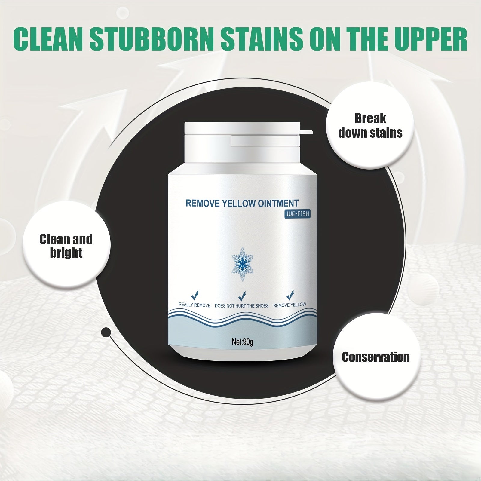 Oq krossovkalar va kanvas poyabzallar uchun gel poyabzal tozalagichi - dog'larni va sariqlikni suv ishlatmasdan olib tashlaydi - foydalanish uchun oson va ko'chma