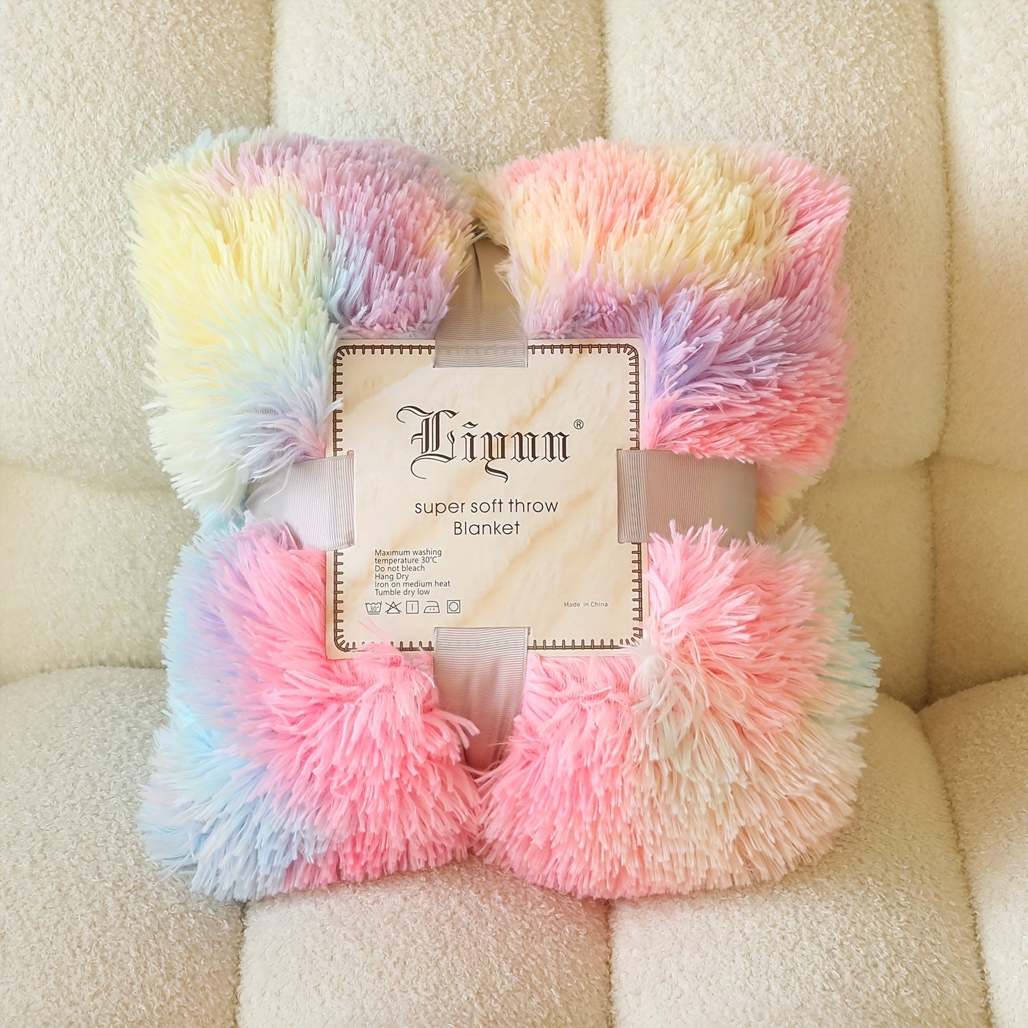 Bohemian Plush Throw Blanket Cozy Soft Warm for Couch Bed Outdoor Gift