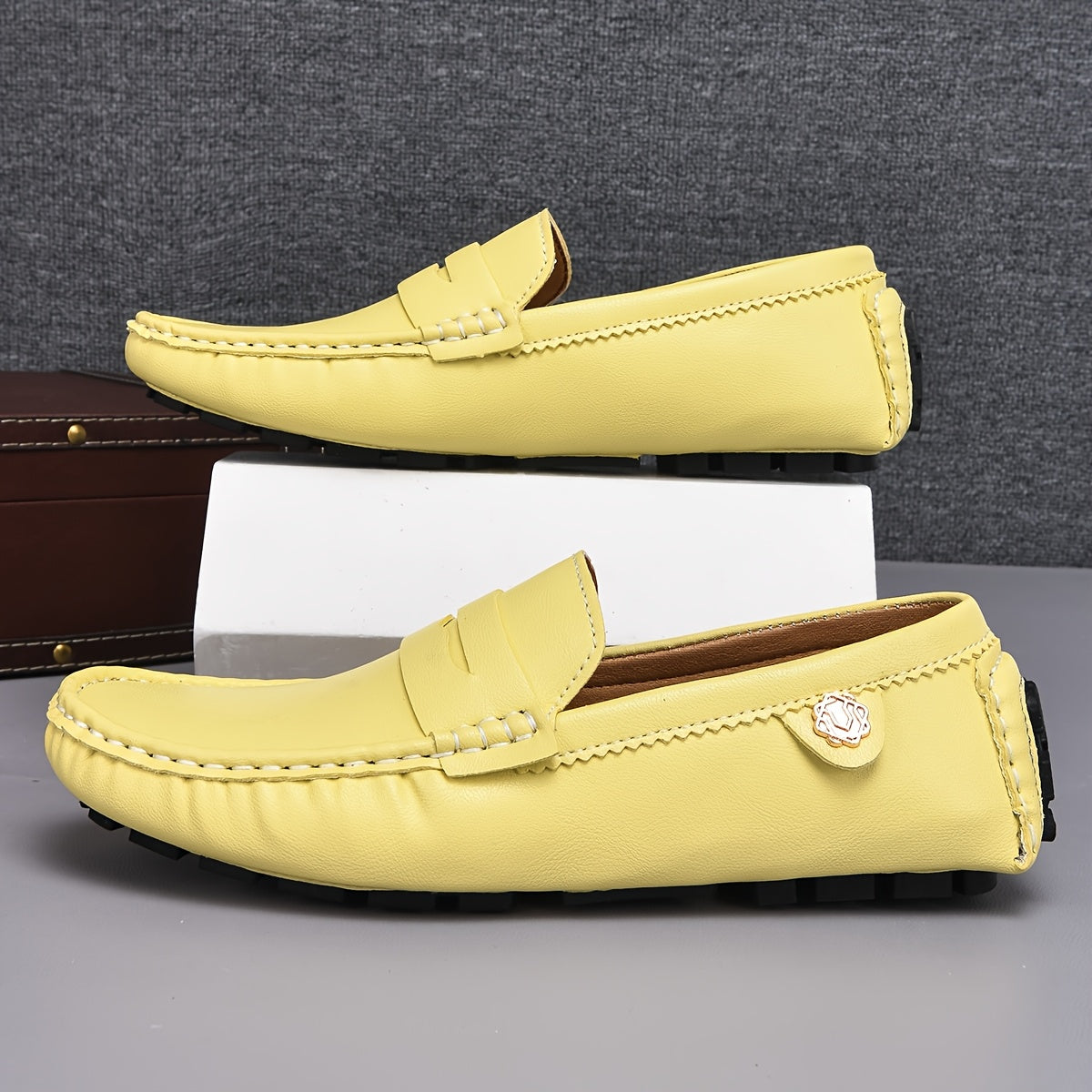 Women's Slip-On Loafers Breathable PU Upper Soft Rubber Sole Casual Driving Shoes in Multiple Colors