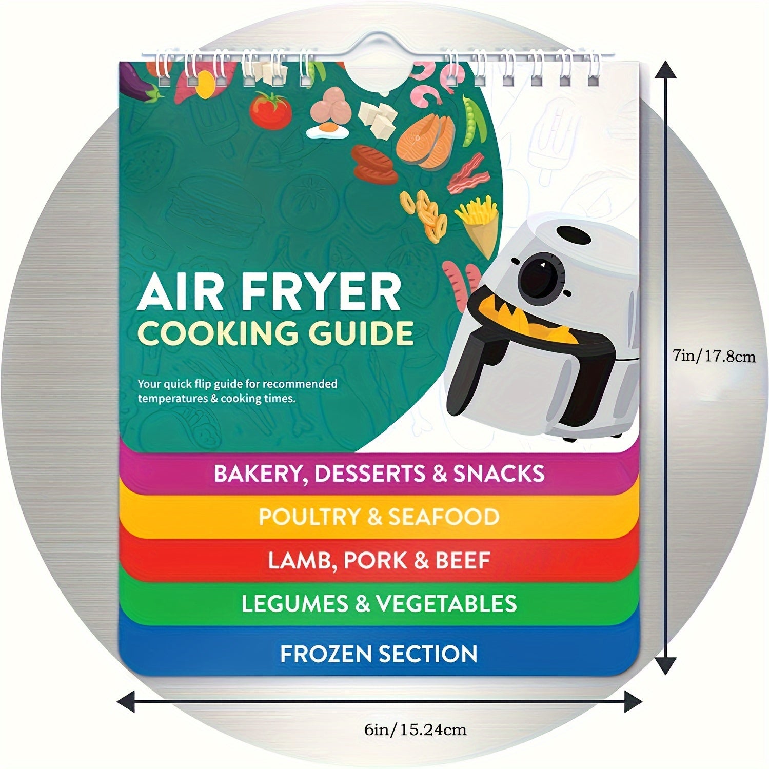 Air Fryer Cheat Sheet Recipe Book for RV Camping Home Cooking