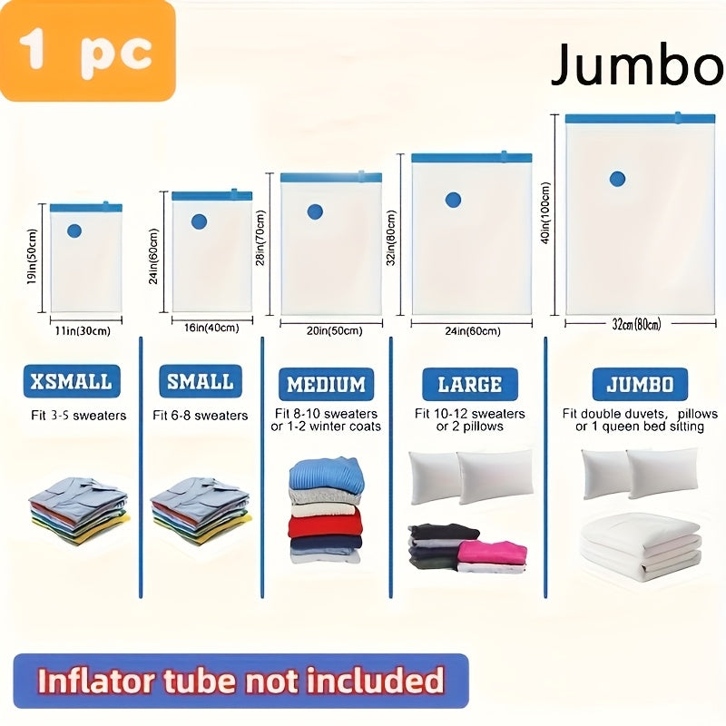 Vacuum Storage Bags for Clothing Bedding and Duvets Space Saving Organizer