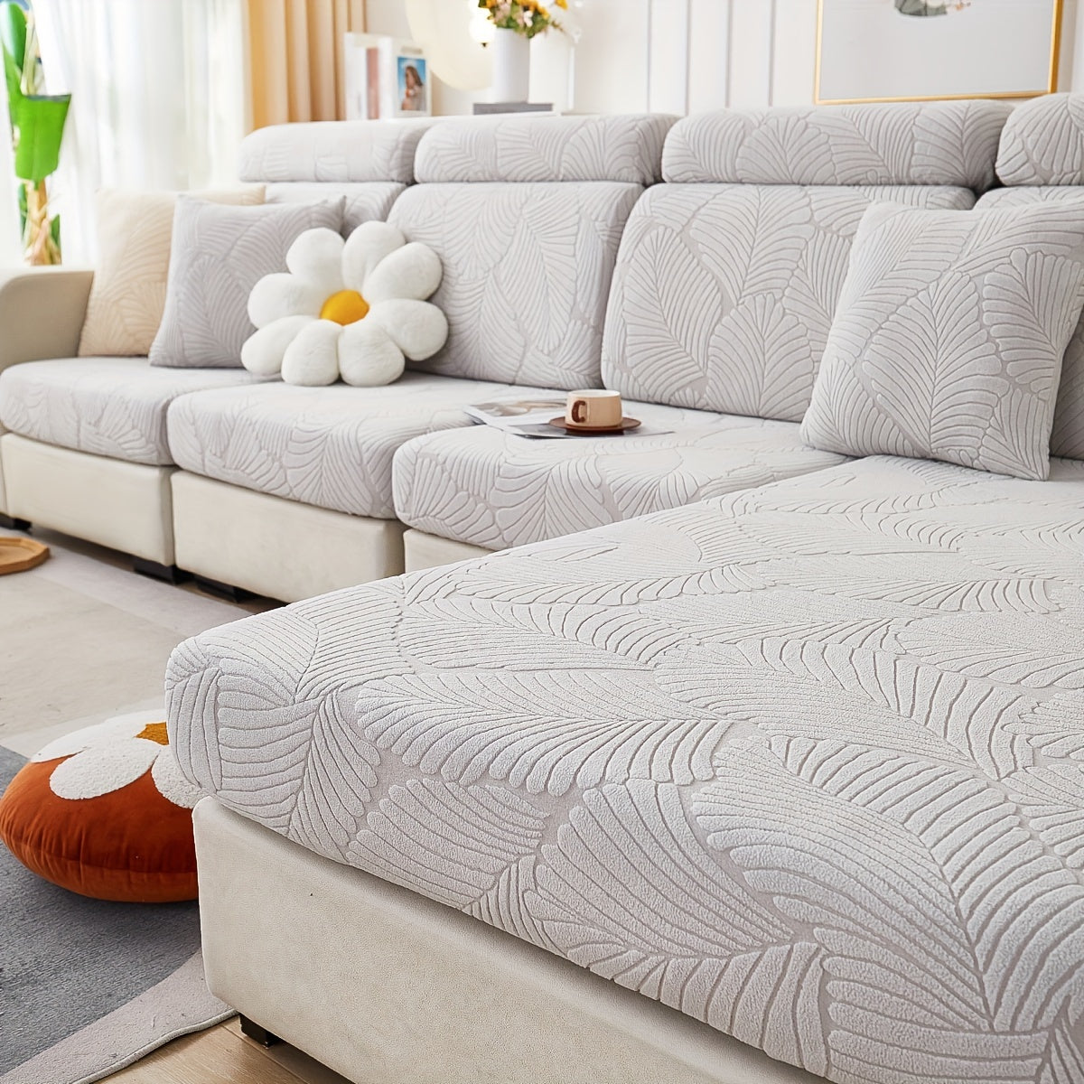 - Стильный, прочный жаккардовый чехол для дивана для гостиной, спальни, офиса.