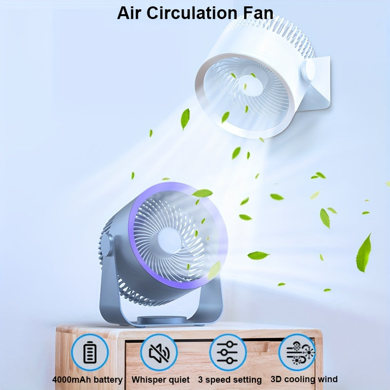 Large Rotating Fan for Indoor and Outdoor Use, Quiet, Adjustable Speed