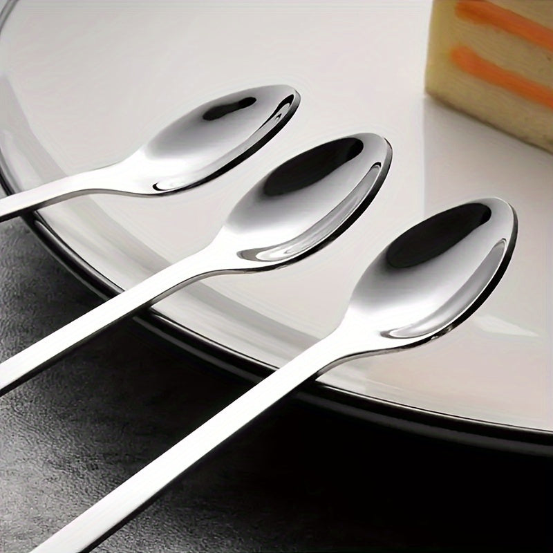 Set of 6 Cat-Shaped Stainless Steel Spoons for Coffee Tea Desserts
