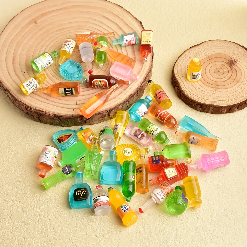Pack of 30 Mixed Mini Imitation Drink Bottle DIY Earrings and Jewelry Accessories