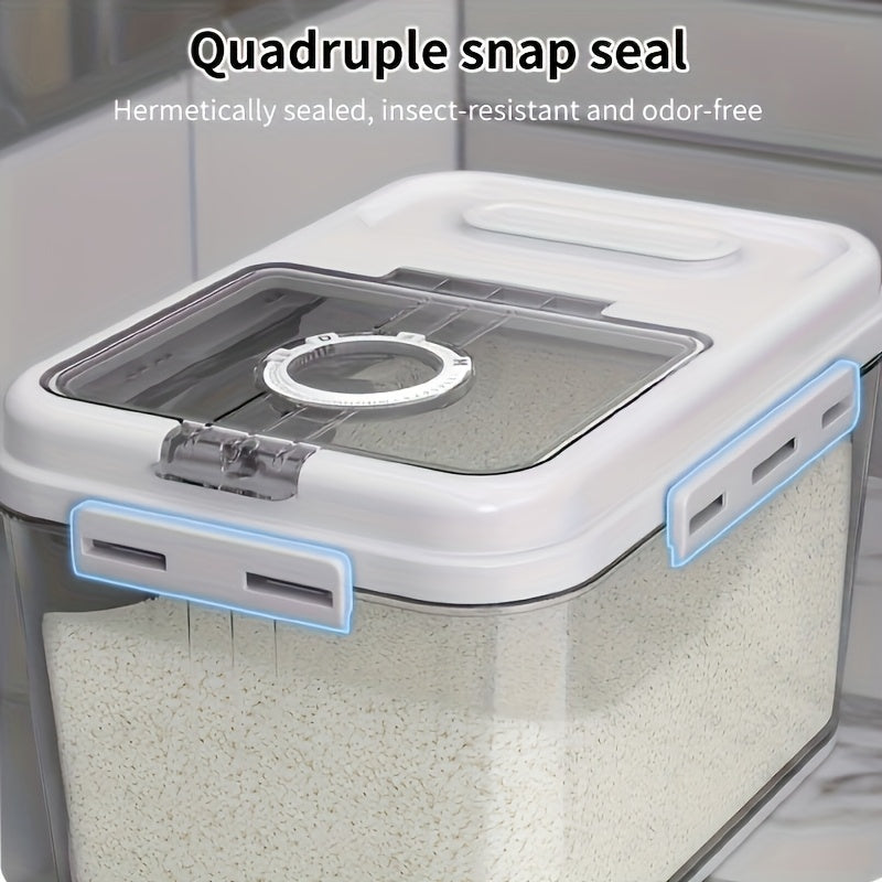Large Capacity Airtight Rice and Cereal Dispenser Made of Durable PET Food Storage Container