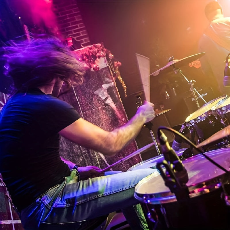 Pair of Retractable Wire Drum Brushes with Rubber Handles for Drumming and Practice