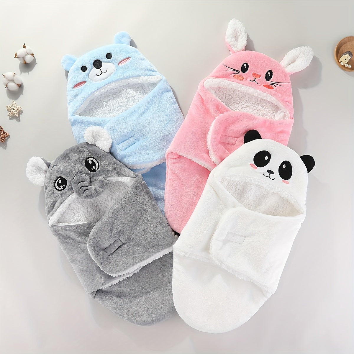 Baby Swaddle Blanket Flannel Warm Soft Sleeping Bag for Newborns and Infants