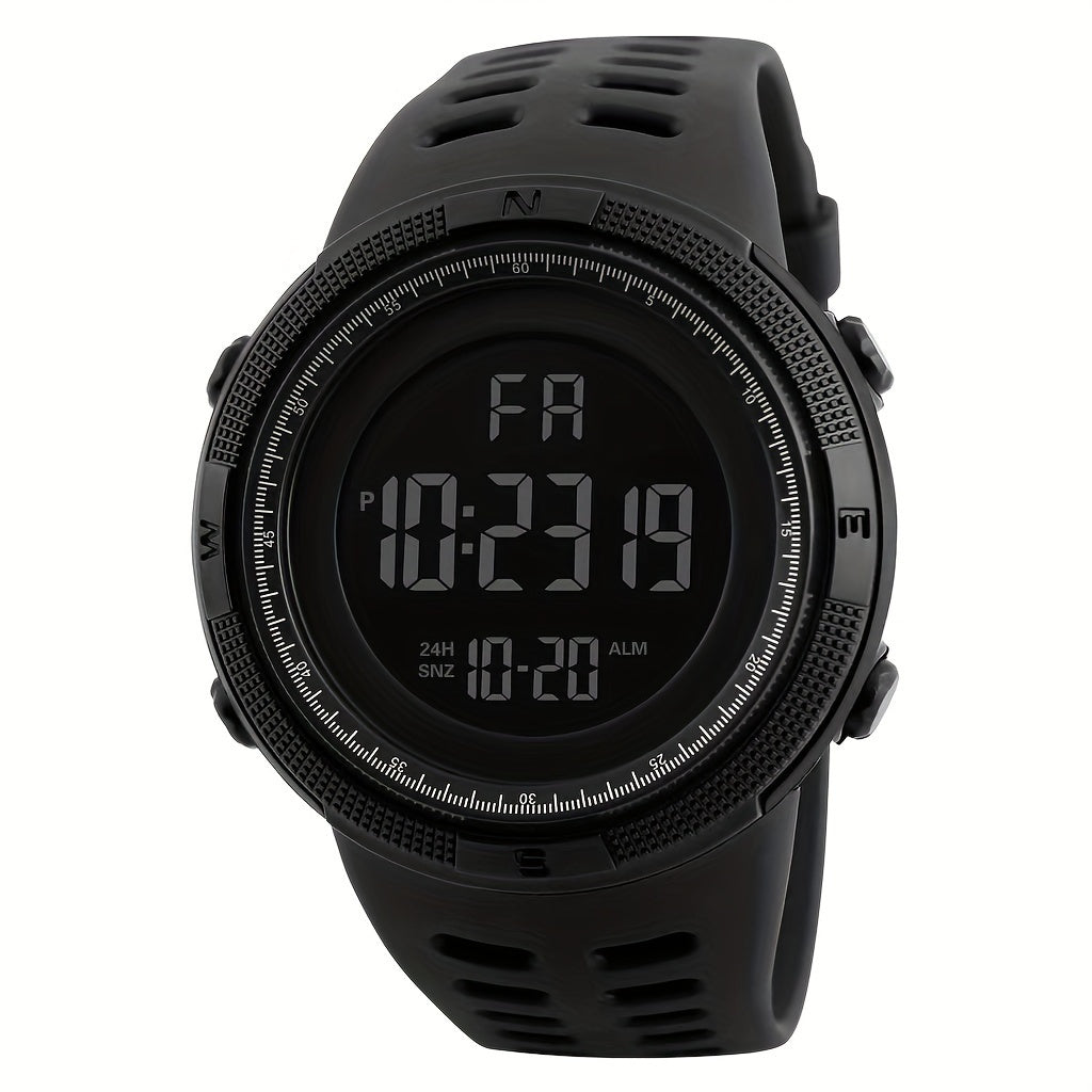 Men's Outdoor Sports Watch with Luminous Display and Multiple Functions