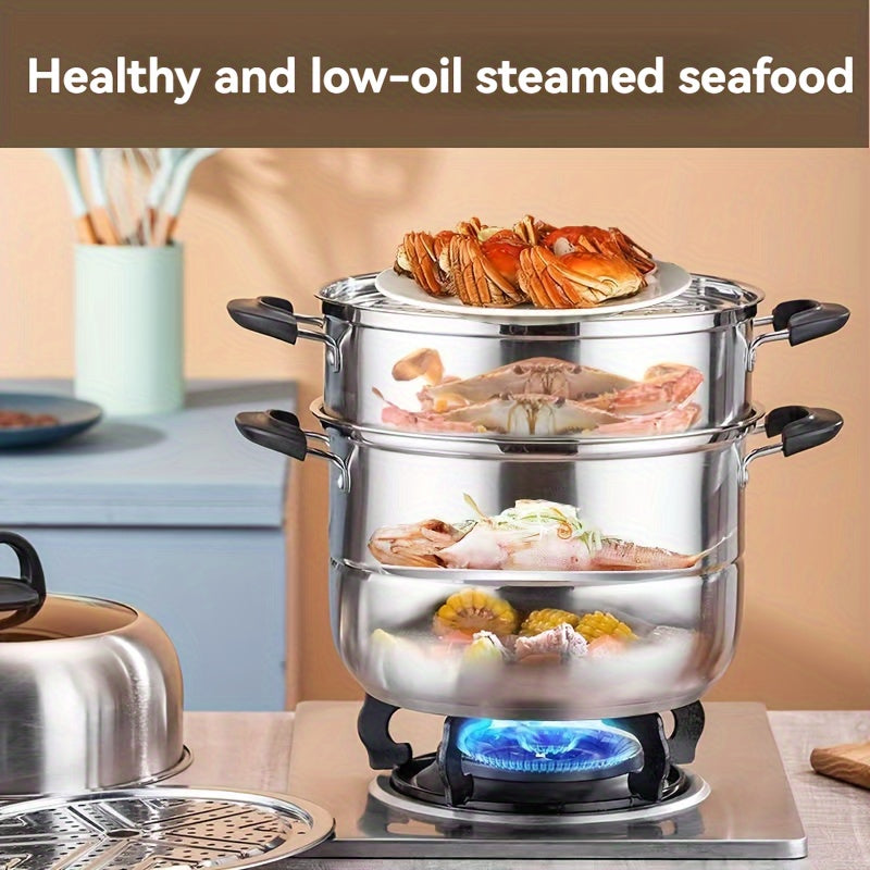 Juego de utensilios de cocina de acero inoxidable de 5 piezas para sopa y guiso, duradero y fácil de limpiar