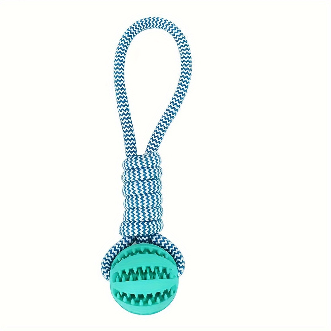 Durable Dog Toy with Braided Rope Knot and Handle for Chew Training Tug and Fetch