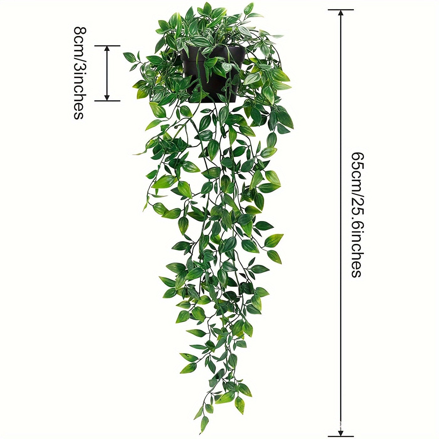 Artificial Hanging Plants Fake Potted Greenery Eucalyptus Pothos Ivy for Home Garden Decor