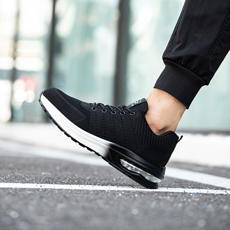 Women's Steel Toe Work Shoes Breathable Fabric Lightweight Black Protective Sneakers