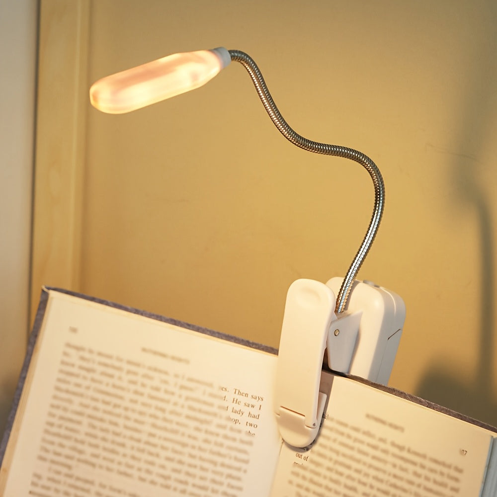 Portable Space-Themed Book Light with Adjustable Arm and Uplight for Bedside