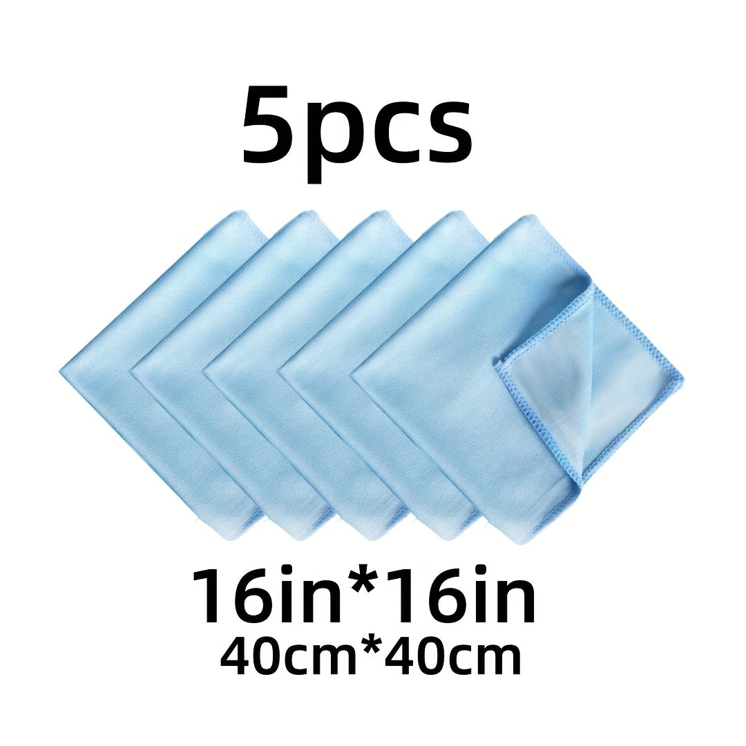 Mikrofiber shisha tozalash mato to'plami, 5 yoki 10 dona, derazalar, oynalar, ekranlar uchun