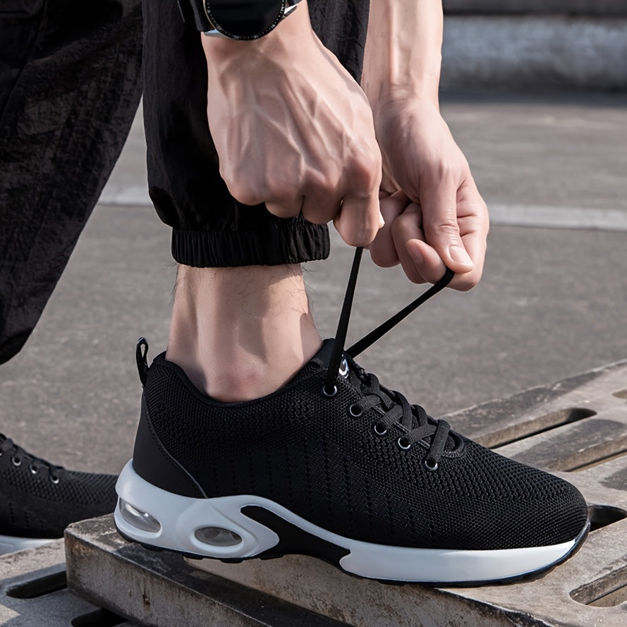 Women's Steel Toe Work Shoes Breathable Anti-Smash Safety Shoes Black