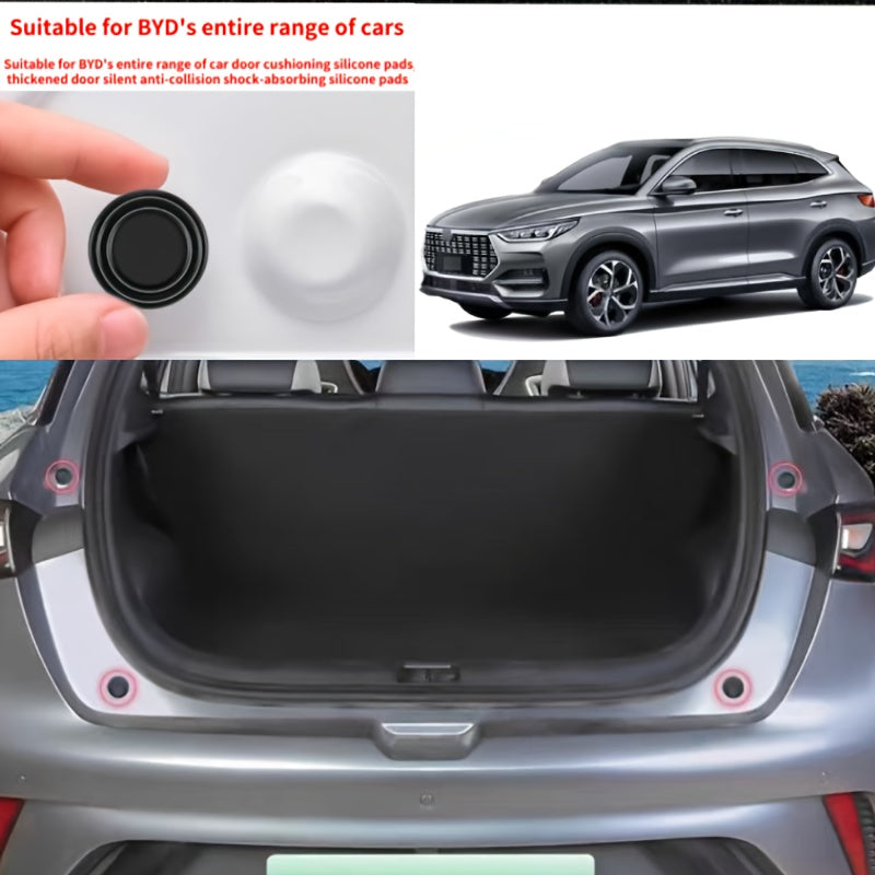 12 Pieces Silicone Car Door Shock Absorbers Anti-Collision Padding for Doors and Tailgate