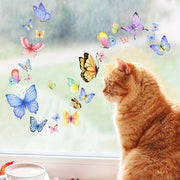 Vibrant Butterfly Window Stickers 25cm x 15cm Reusable Double-Sided Modern Design