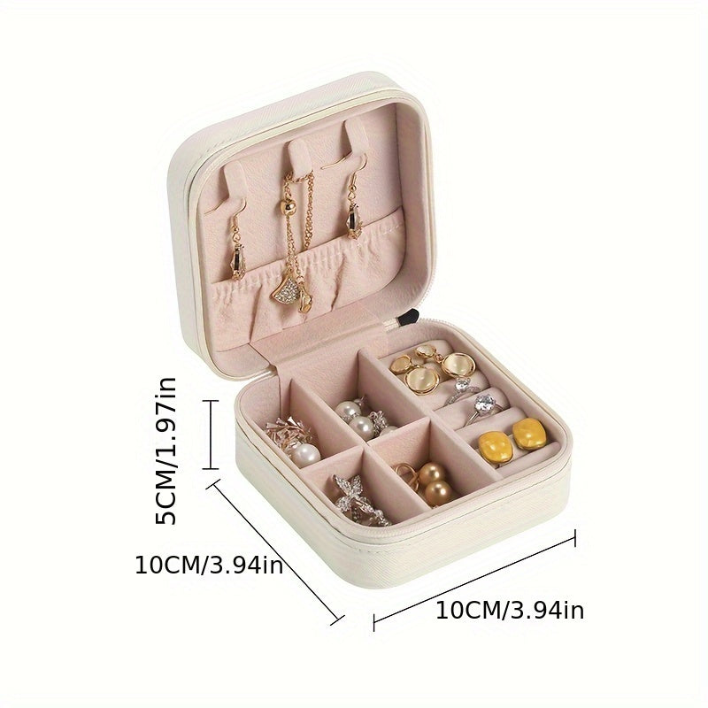 Empty Flip-Top Jewelry Box for Necklaces Rings Bracelets Earrings Storage Organizer