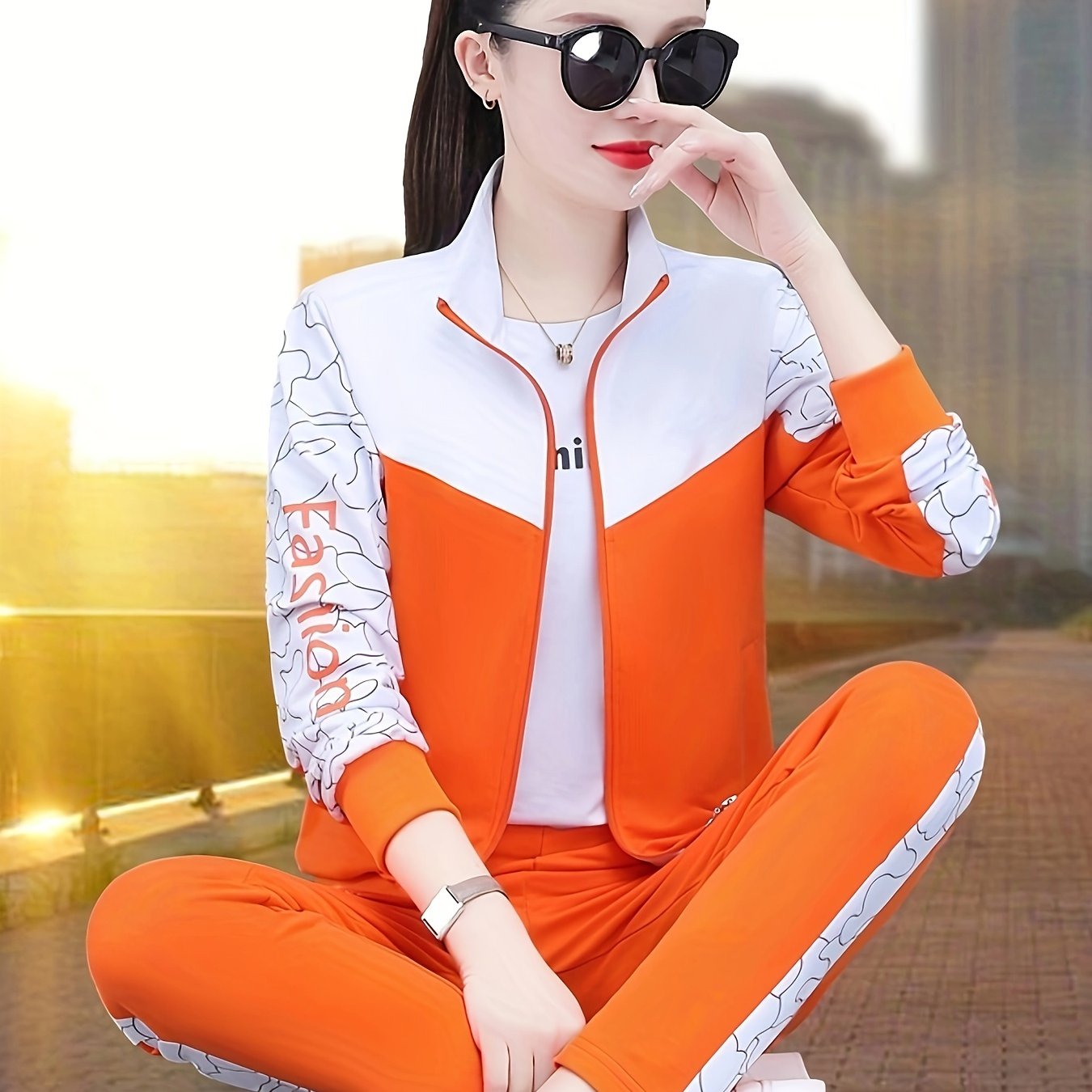 Women's Cardigan Set Long Sleeve Spring Autumn Casual Outdoor Sportswear