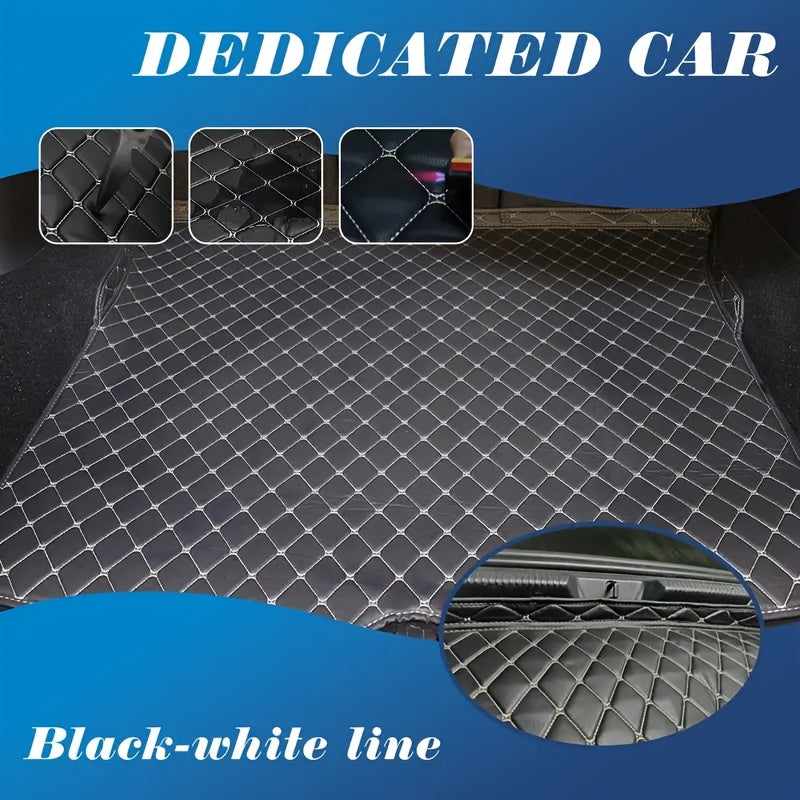 Luxury Faux Leather Trunk Mat for SUV All-Weather Durable Easy to Clean