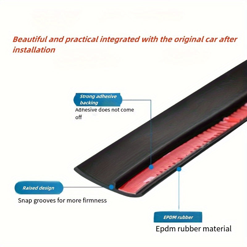 Rear Trunk Seal Pinstriping Tape 160cm Natural Rubber Waterproof Dust Sound Protection