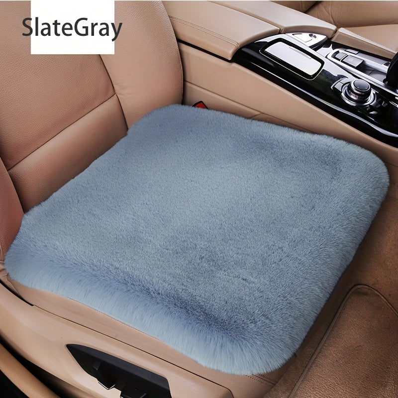 Winter Car Seat Mat Plush Knit Rectangular Soft Warm Seat Cover