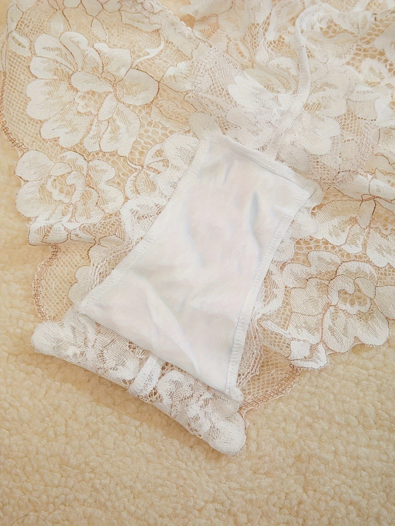 Women's Maroon Floral Lace Bra and Panty Set with Scalloped Edges and Soft Polyester Elastane Blend