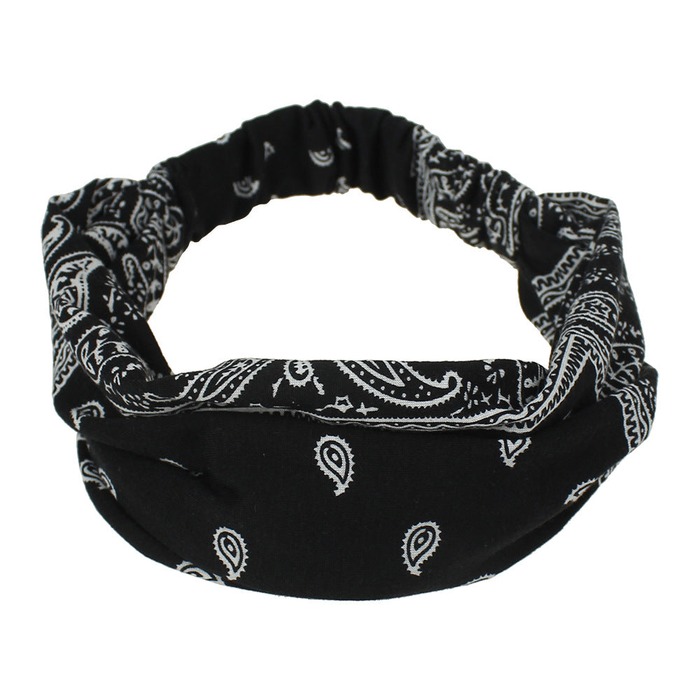 Men's Knit Polyester Headband Elastic Sports Hair Band for Workout and Running