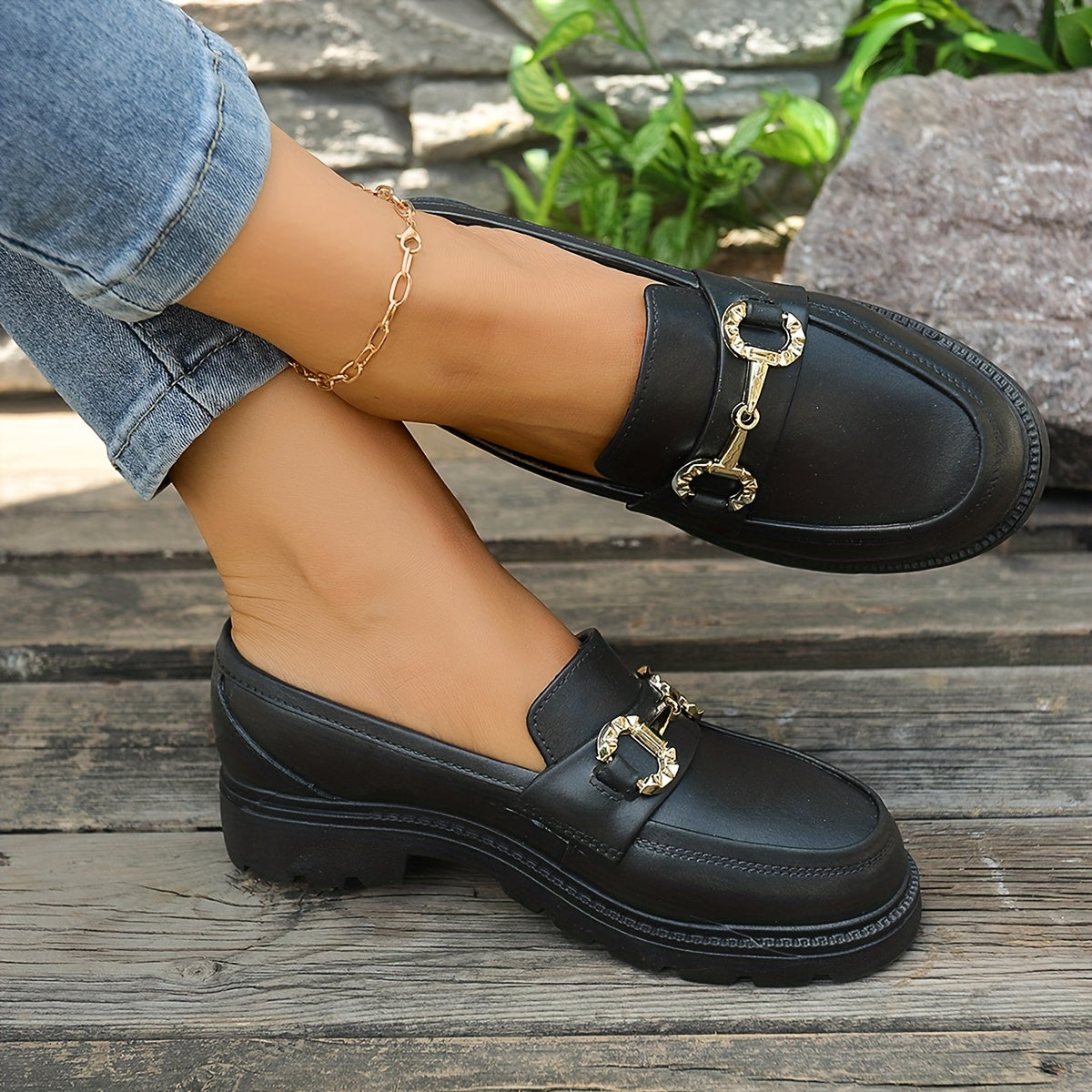 Women's Slip-On Loafers Breathable Fabric Black Beige Cushioned Insole