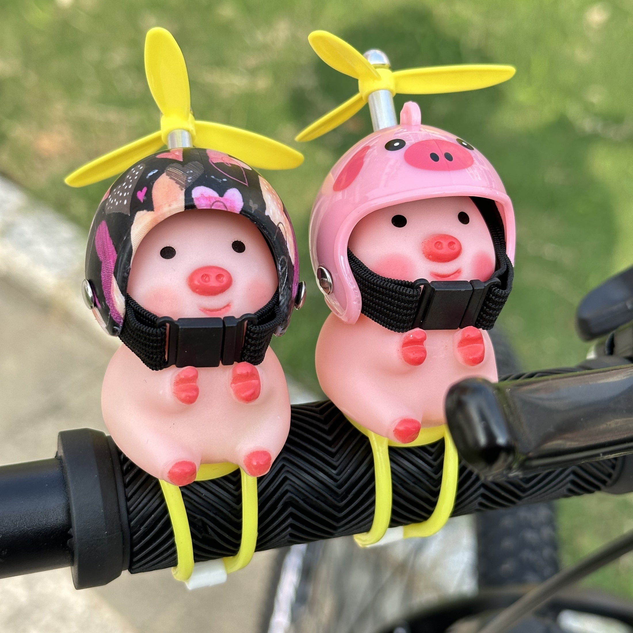 Accesorio de manillar con forma de cerdito adorable, decorativo para scooter callejero, figura de cerdo de PVC