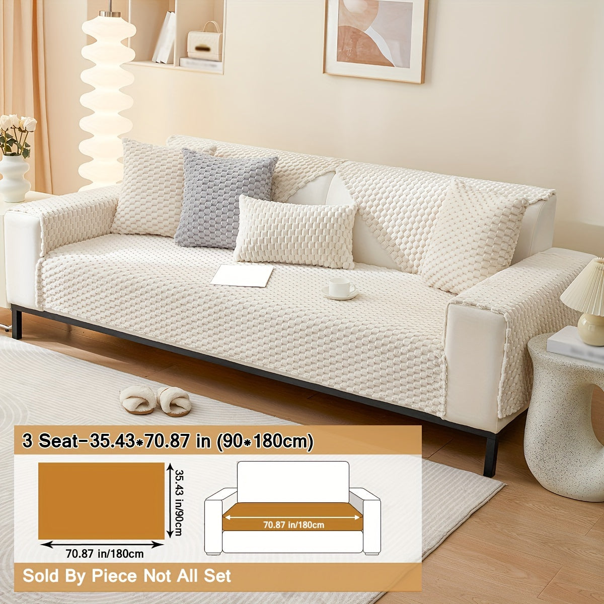 Чехол на диван из полиэстера для кресла до секционного, нескользящий, царапиноустойчивый, моющийся в машине, домашний декор